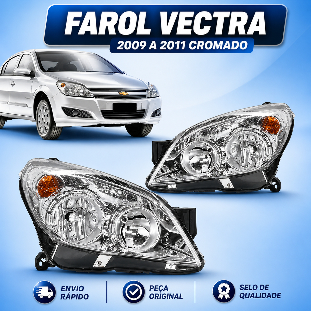 Farol Vectra ANO 2009 2010 2011 Cromado