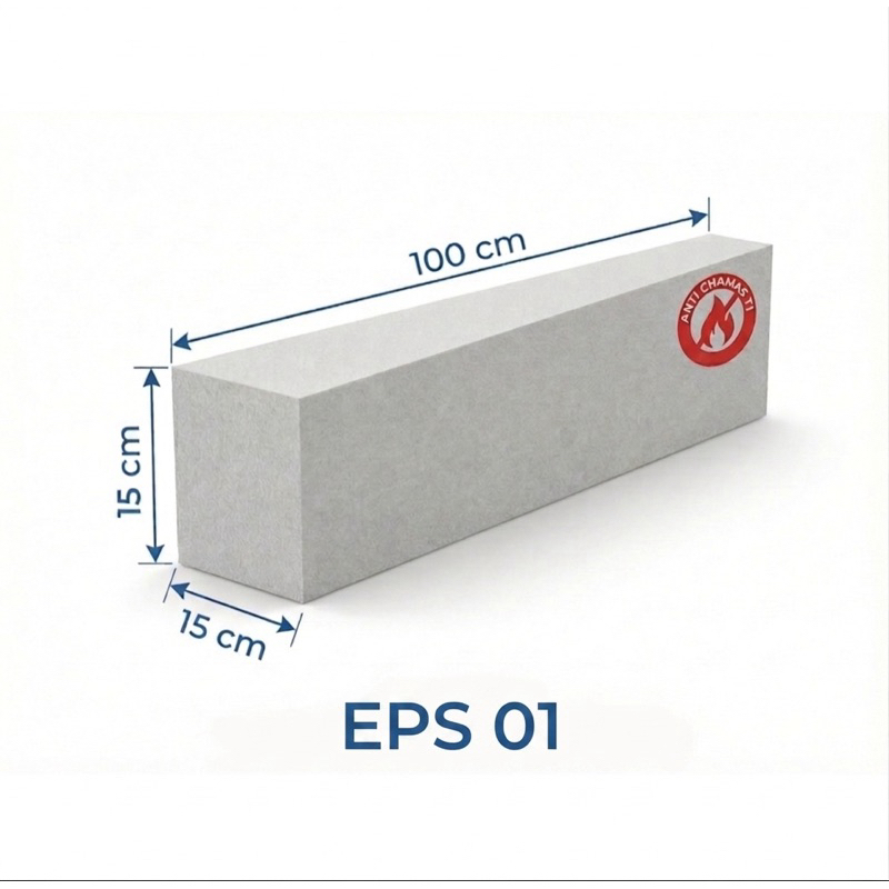 6 Moldura Externa Isopor Eps 15CM X 15CM X 100CM Fachada Viga Branco T1(MAXIMO 02 KIT POR COMPRA)