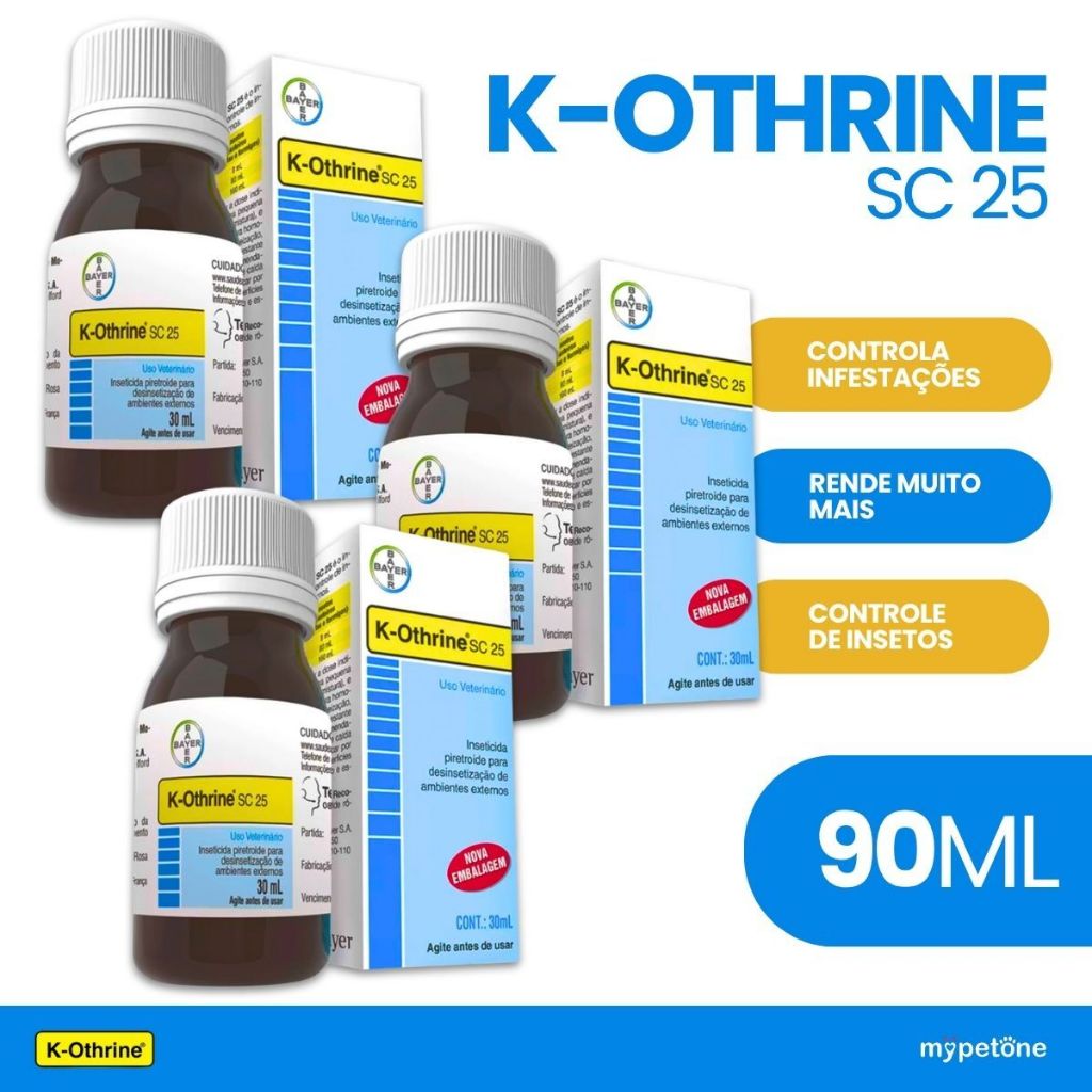 Kit 3 K-Othrine SC 25 Bayer - 30 mL