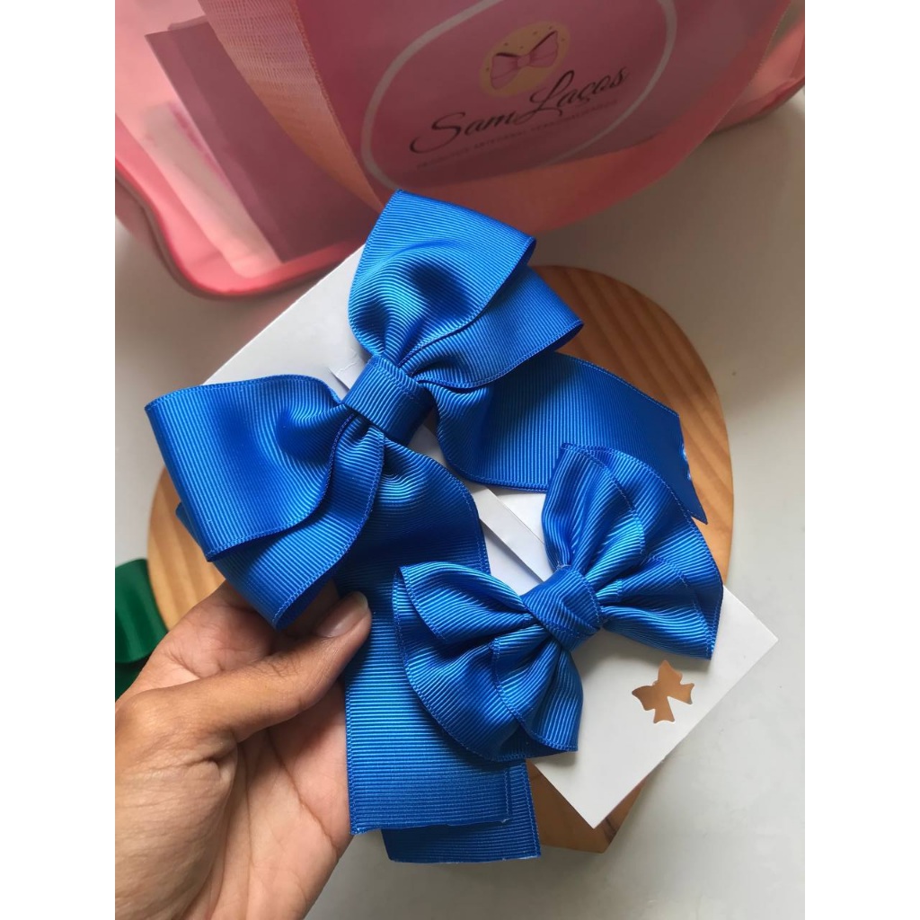 Kit de Laço Mãe e Filha personalizado/ Laço Ana Carolina e Laço franzido acessórios de cabelo