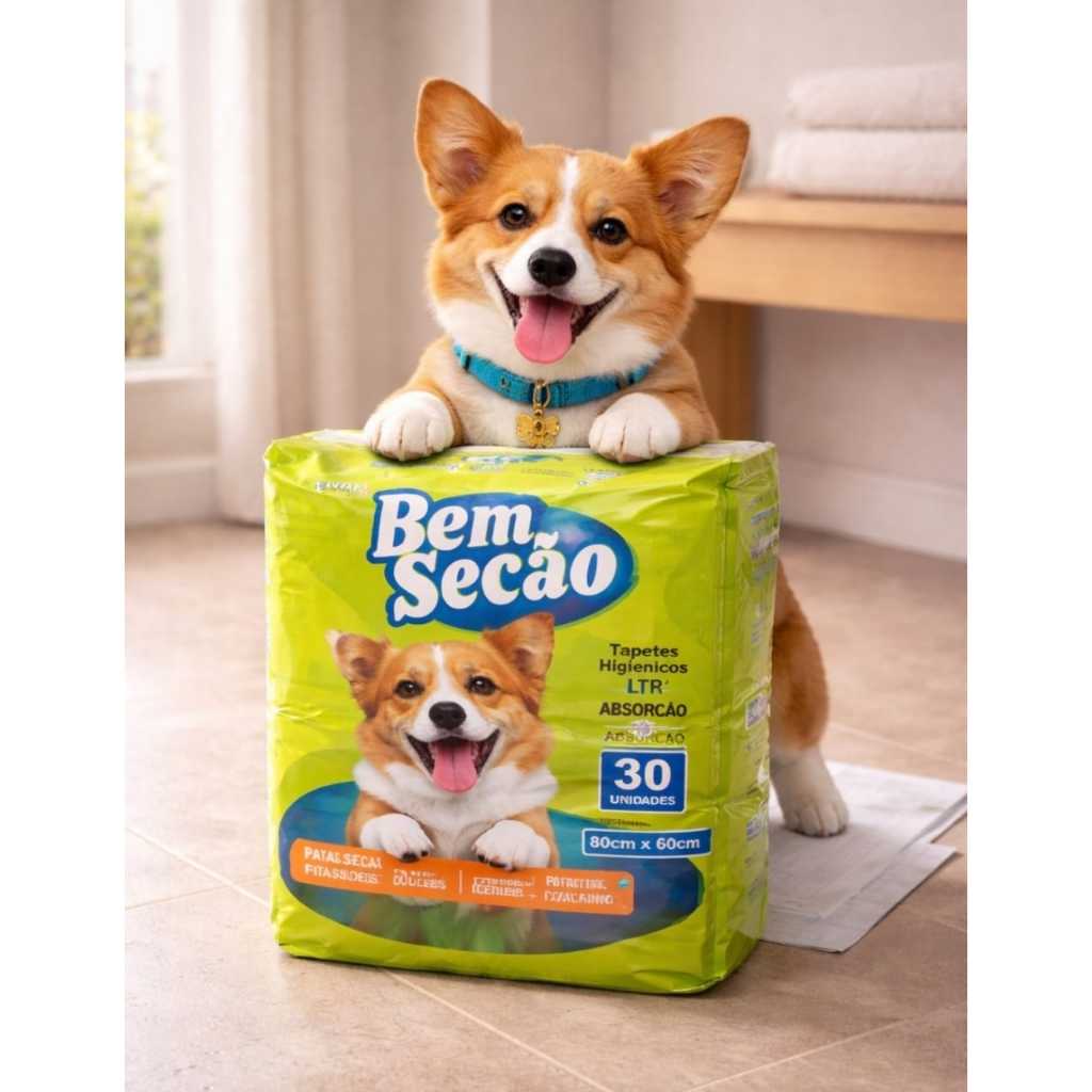 Kit pacote c/6 tapetes higiênico 80 x 60 e um educador sanitário cães Xixi Pode E Não Pode cachorro — imagem 2 de 2