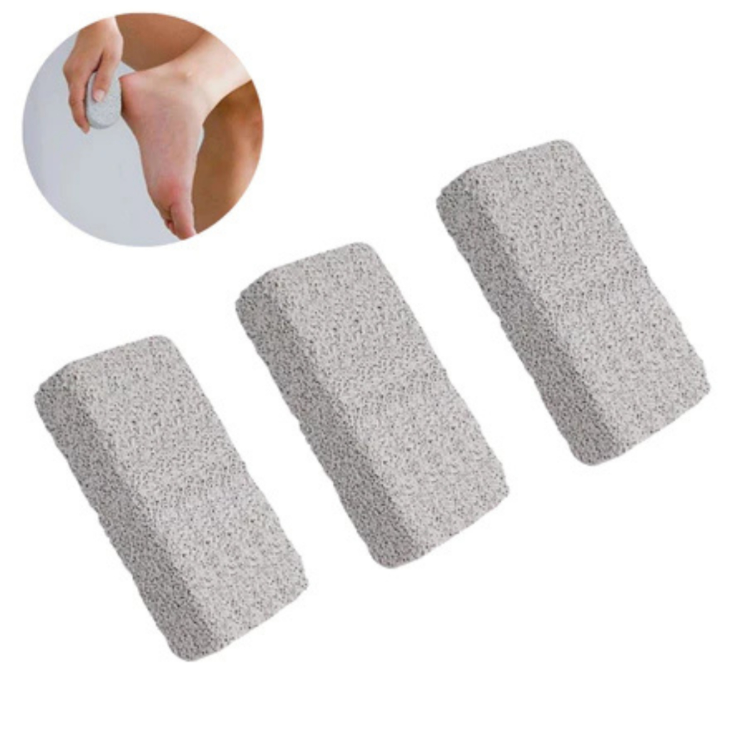 Pedra Pome Kit 3 Unidades Lixa Para Pés Para Pedicure 10cm x 6cm Esfoliação e cuidados no banho envio Rapido