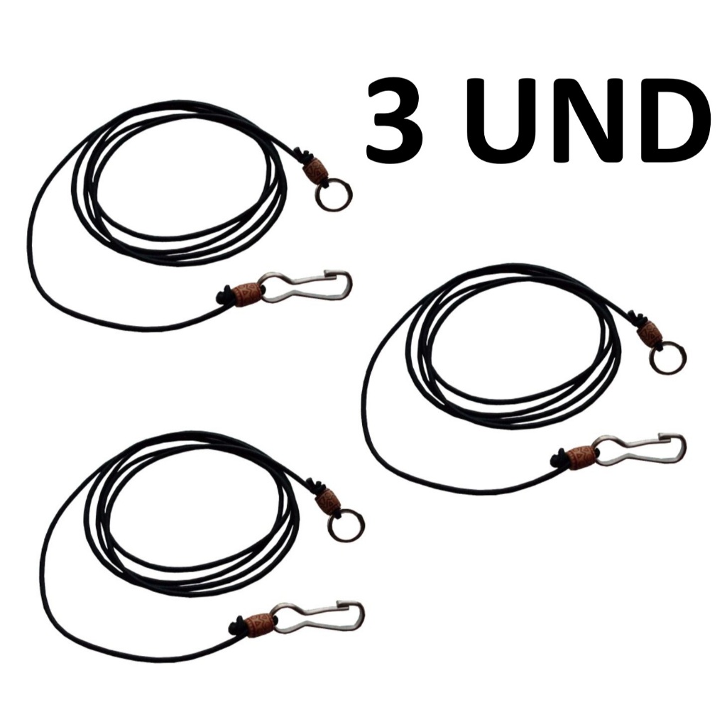 Cordão Salva Vara 1 Metro Espiral com Mosquetão – Segurança para Pesca, Caiaque e Barco