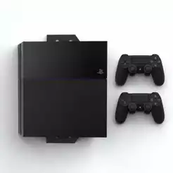 Kit Suporte De Parede Para Ps4 FAT + 2 Suportes Para Controle