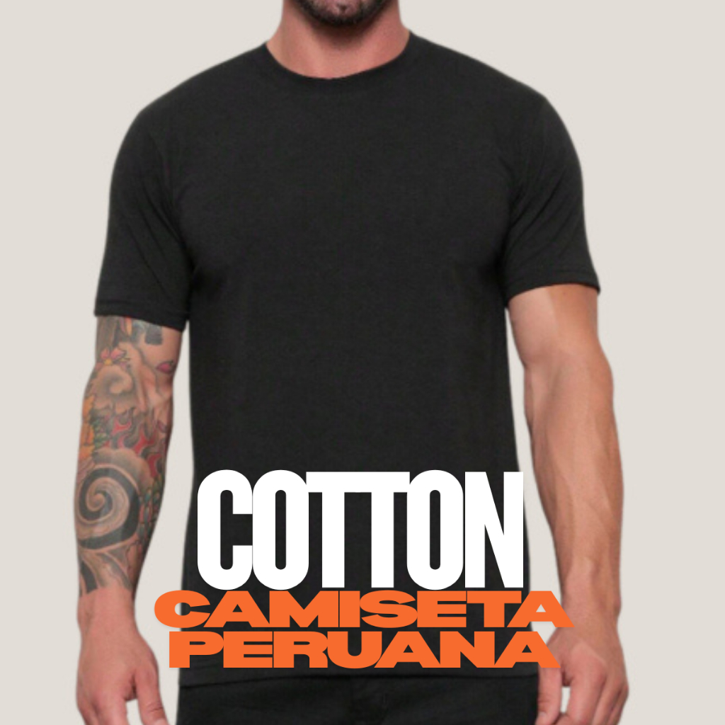 Camiseta Masculina Peruana Cotton Premium com Elastano Básica