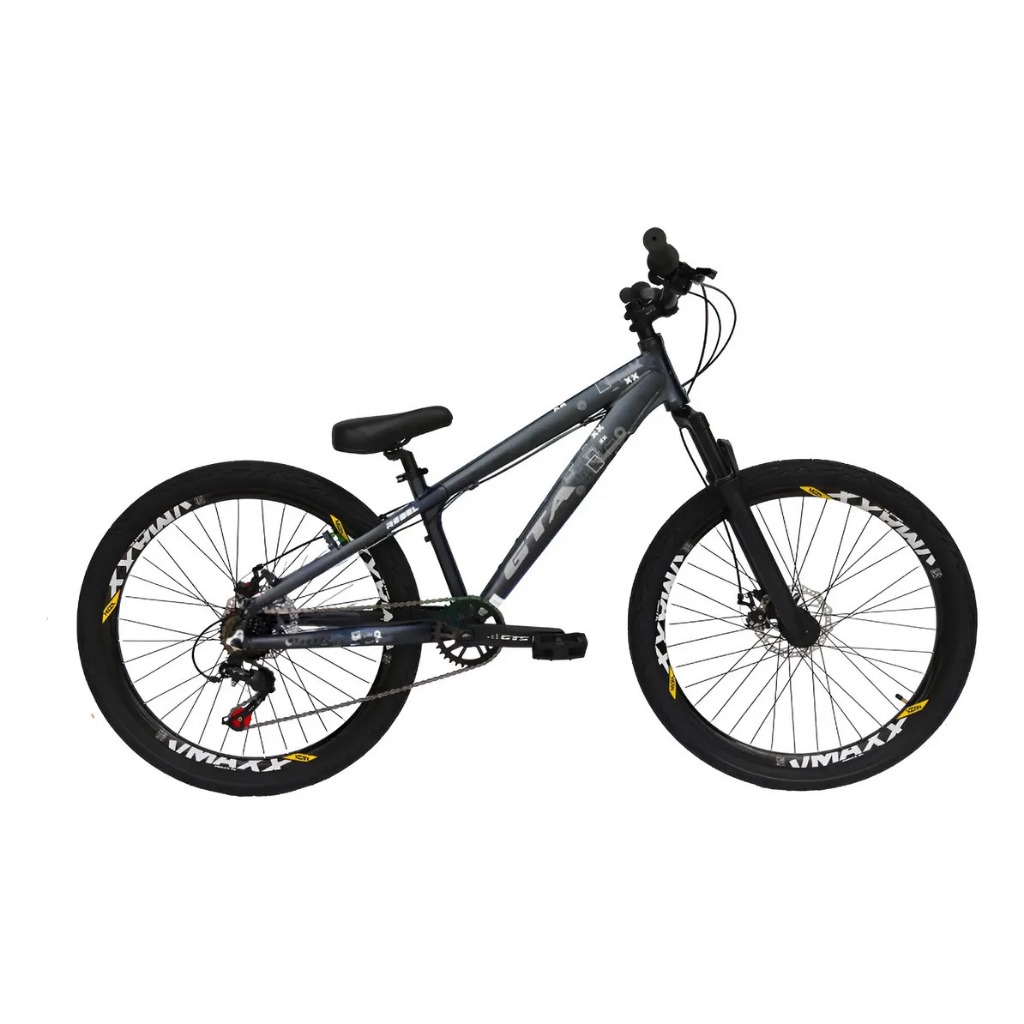 Bicicleta Aro 26 Gta Rebel Freeride Downhill Single 7v Aros Vmaxx SL Freio a Disco Pneu Slick