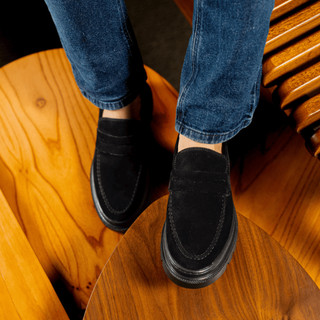 Sapato Social Masculino Camurça Mocassim Costurado Piettro Trabalho Eventos Confortável Dia Dia Dia dos Pais