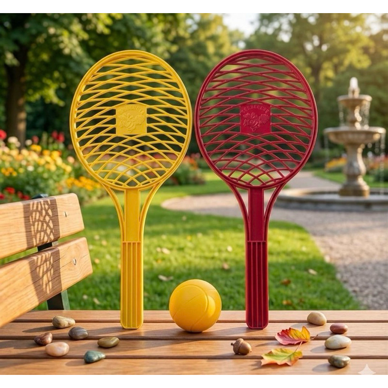 Kit 5 Pares de Raquete de Tenis Com 5 Bolinhas Brinquedo popular prenda festa junina
