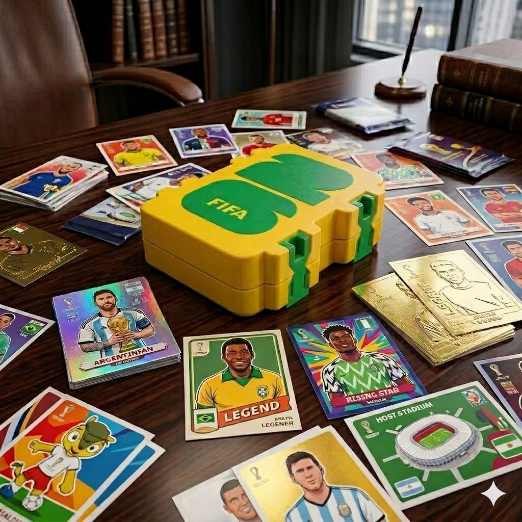 🏆Porta Figurinhas Copa do Mundo 2026 | Personalizado Com ou Sem Nome | Caixa Organizadora Cards Futebol Colecionável🏆 — imagem 2 de 2