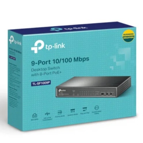 Switch Tp-link TL- SF1009P  9 Portas 8 Portas Poe+ 10/100mbps - S/ NF