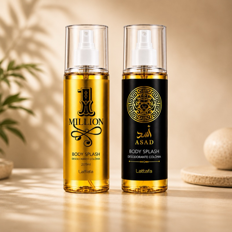 Kit Perfume Masculino Body Splash 200ml Inspiração Fragrâncias Importadas – Alta Fixação e Fragrância Intensa