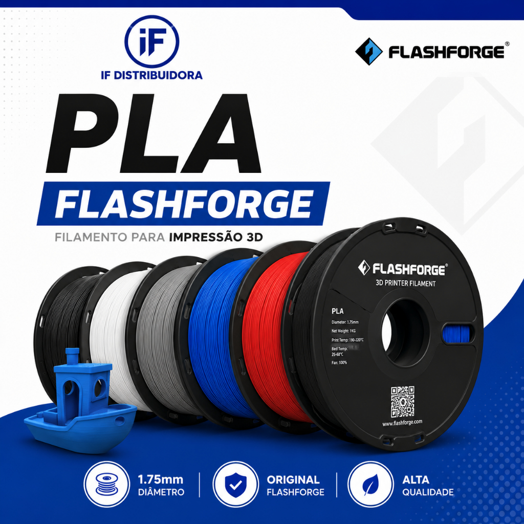 Filamento PLA Flashforge Lite 1KG 1.75mm Original Alta Qualidade Impressora 3D Várias Cores