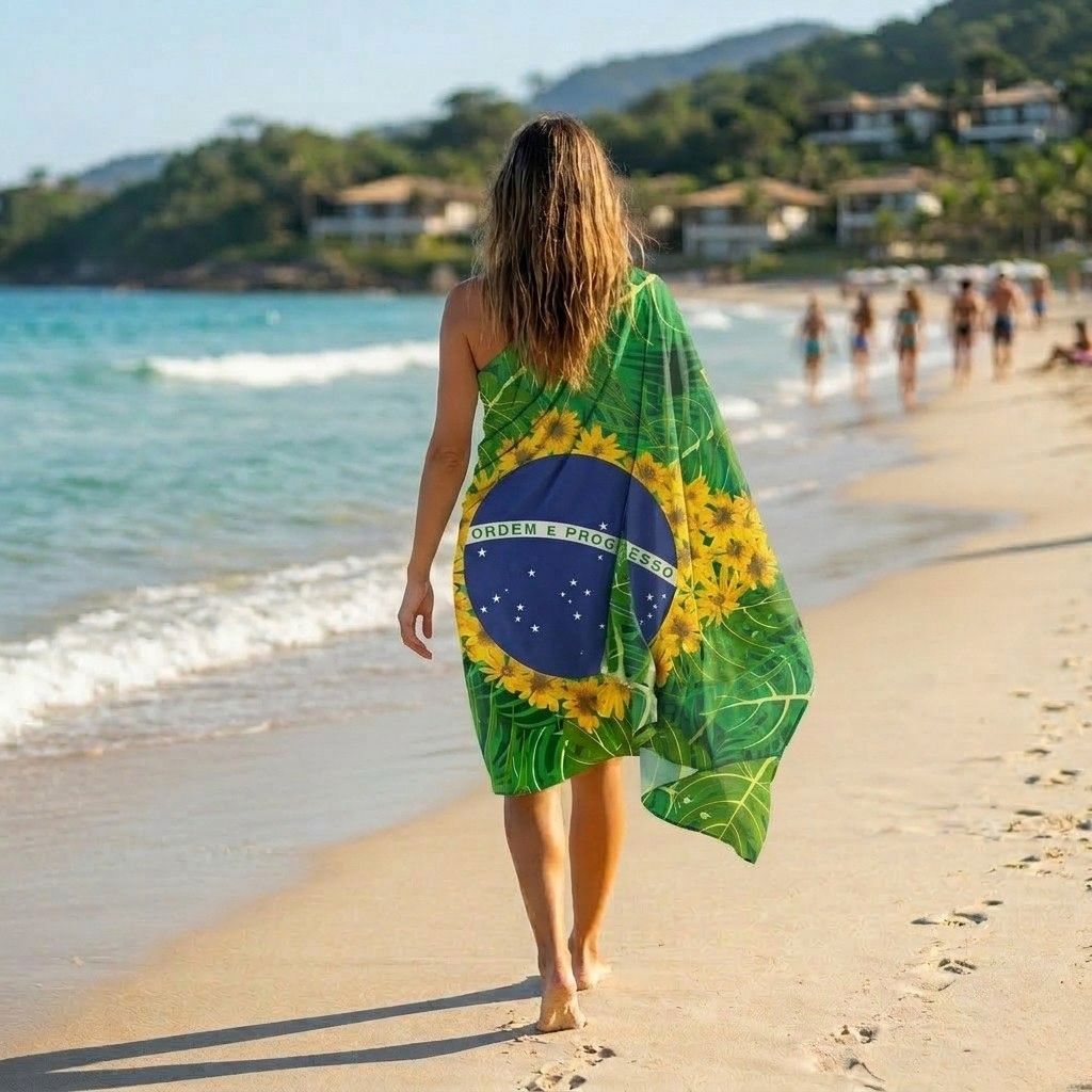 Canga Florida Brasil Edição Especial 1,48x1 Secagem Rapida