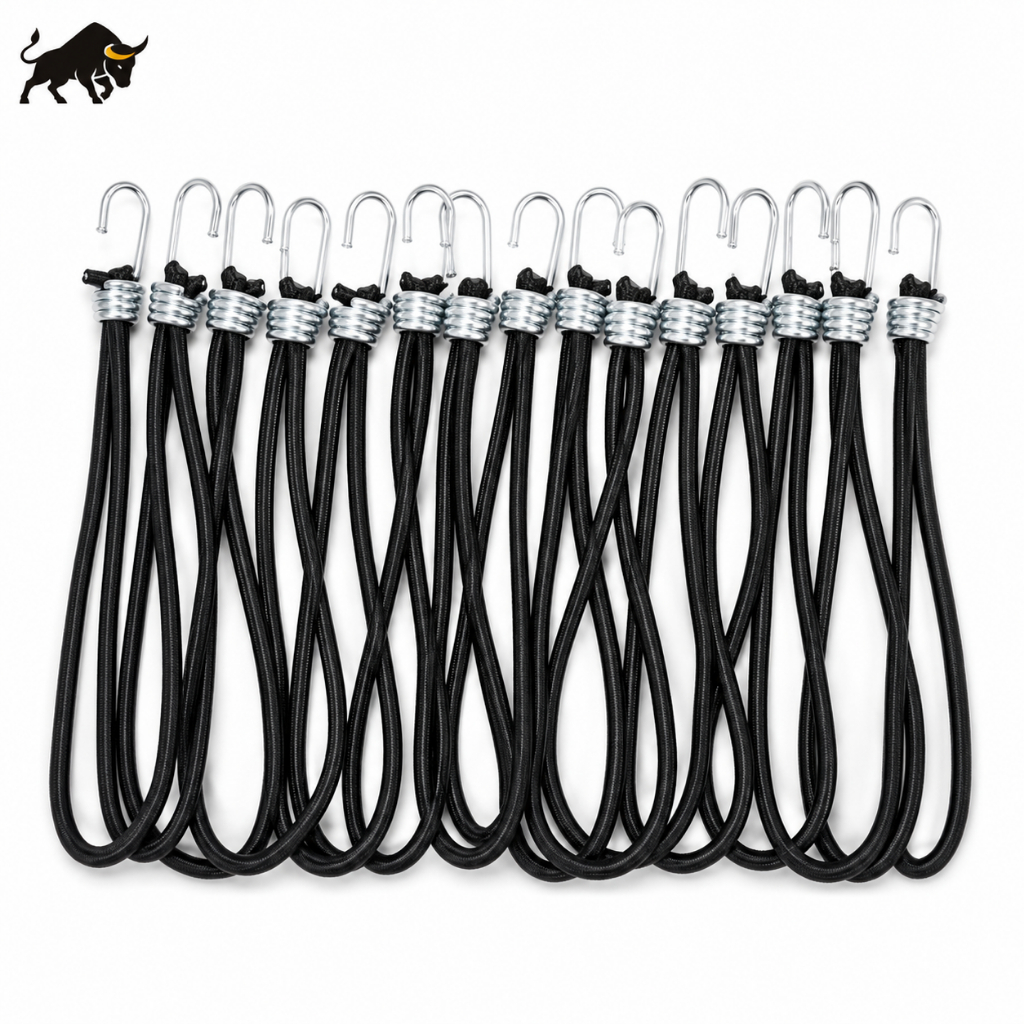 Kit 100 Extensor Elástico 35cm Gancho Zincado Para Lona Caminhão Multiuso Piscina
