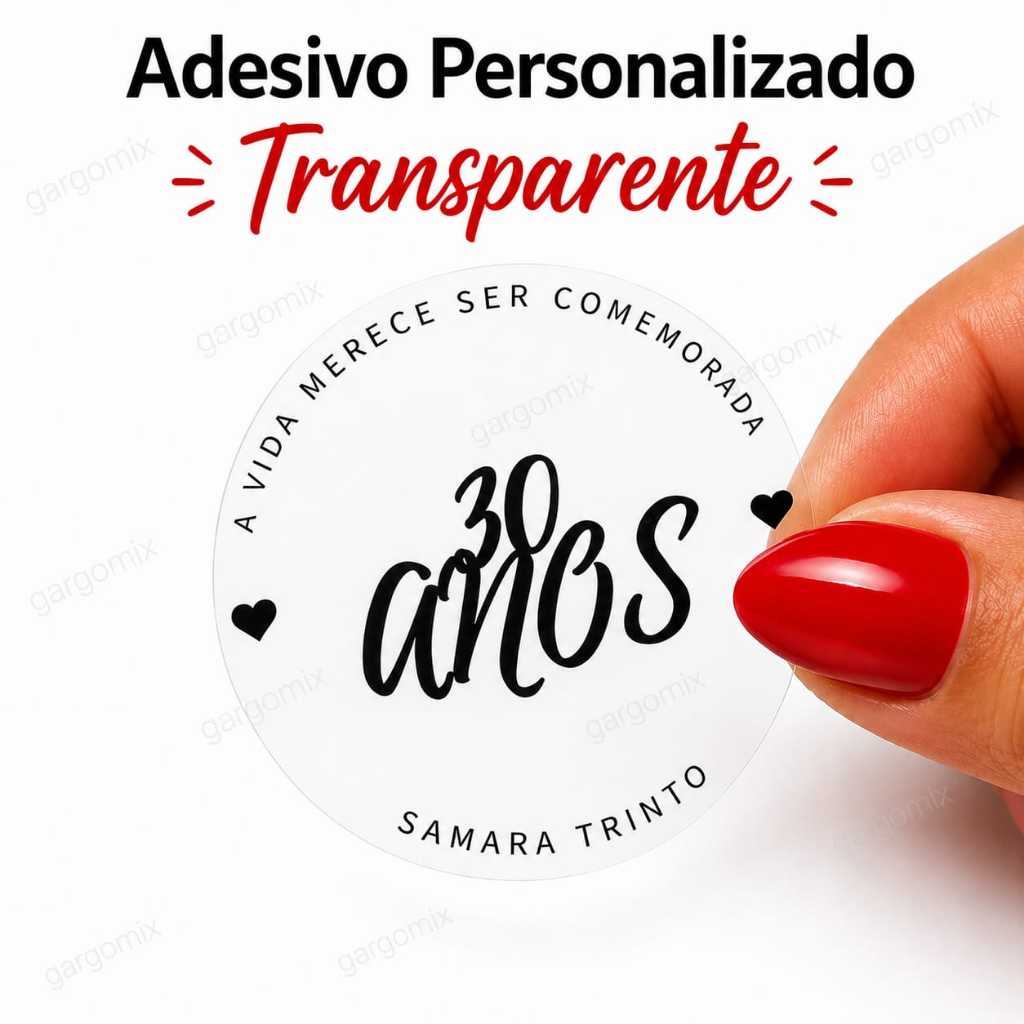 Etiquetas Adesivas Personalizadas Vinil Transparente, Adesivo Personalizado.