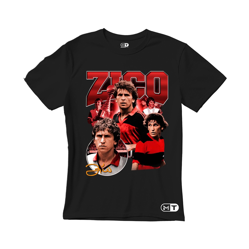 Camiseta Zico Futebol 100% Algodão Lançamento Unissex Plus Size Envio Imediato