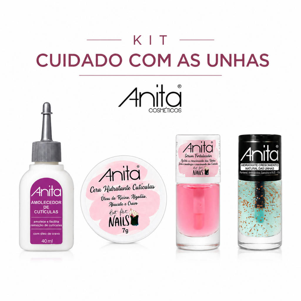 Anita Kit Amolecedor De Cutículas + Cera + Sérum Fortalecedor + Hidratante