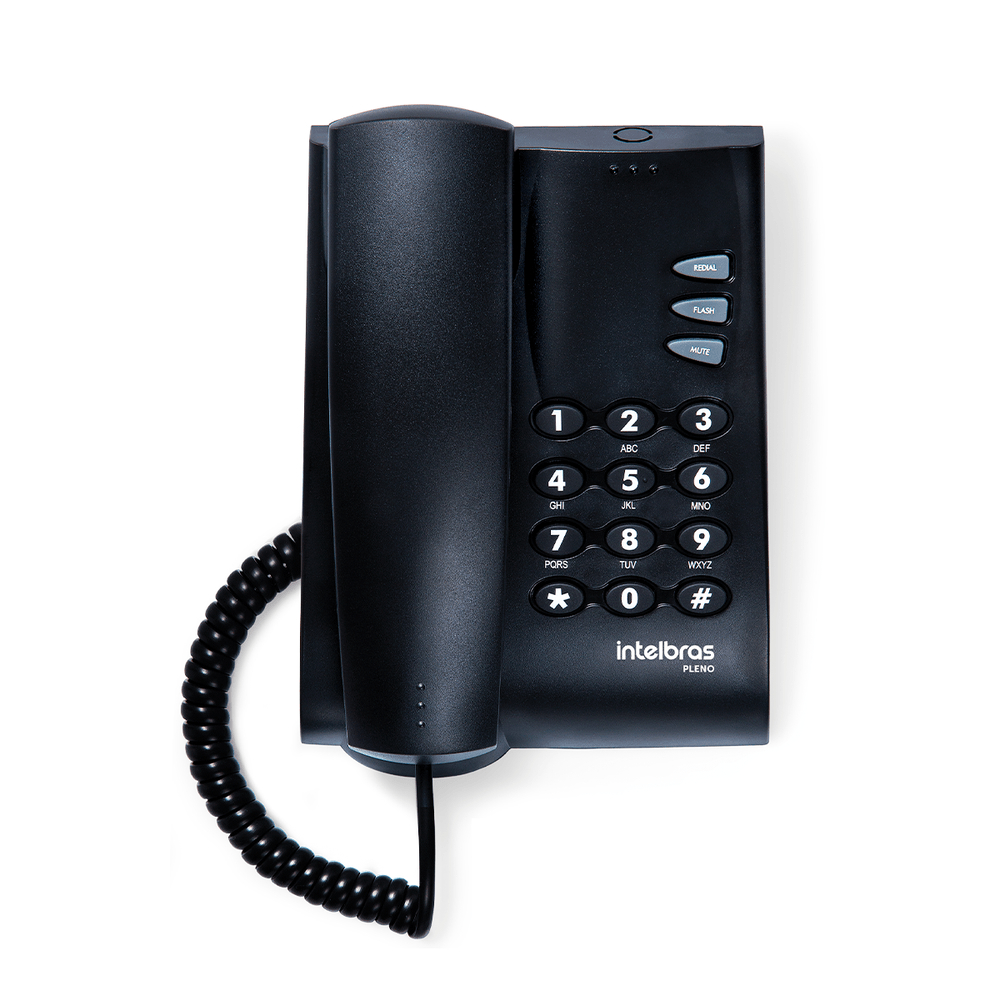 Telefone Tel Fixo Preto Fio Garantia Troca Imediata Barato