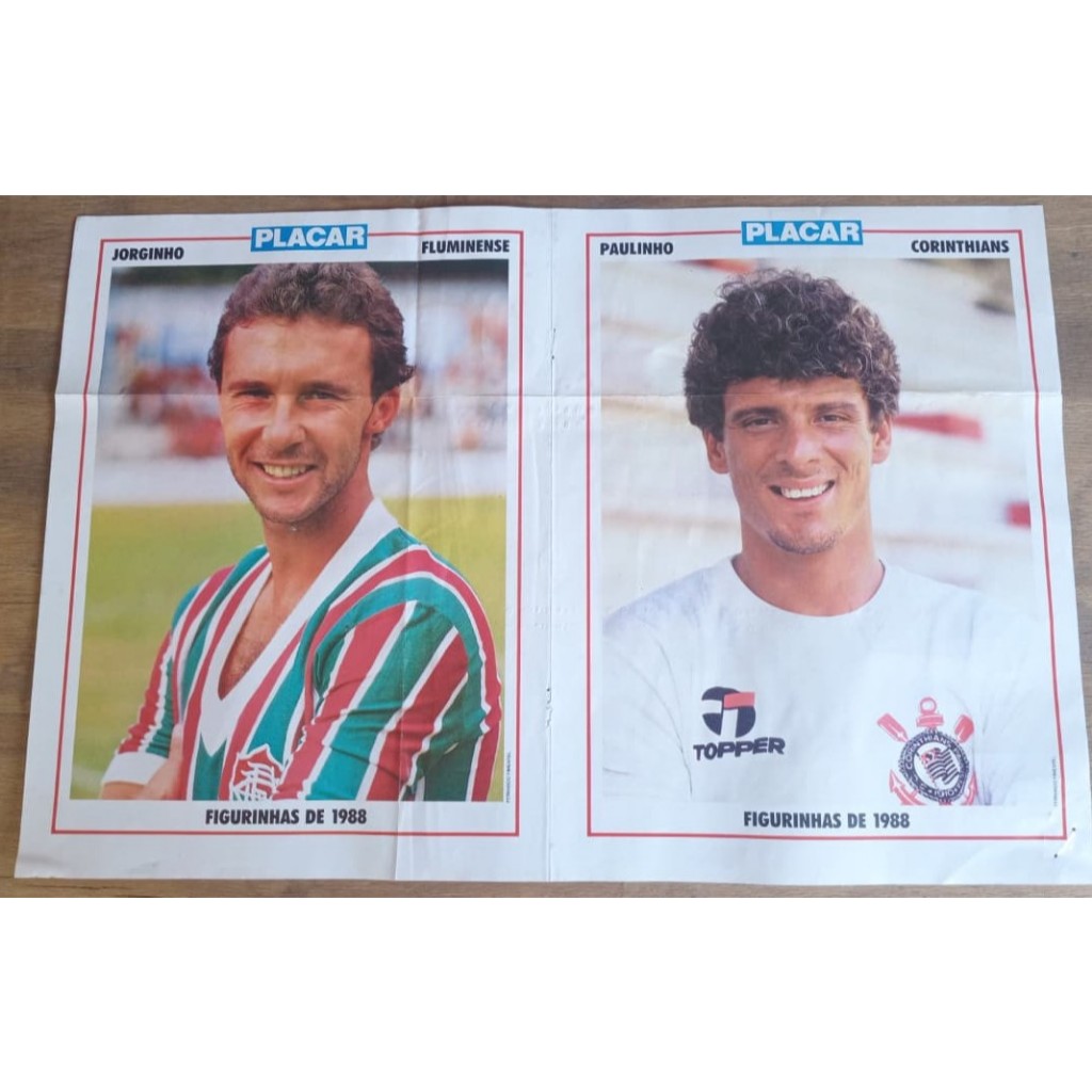 Pôster Placar Original Jorginho Fluminense, Paulinho Corinthians - 1988