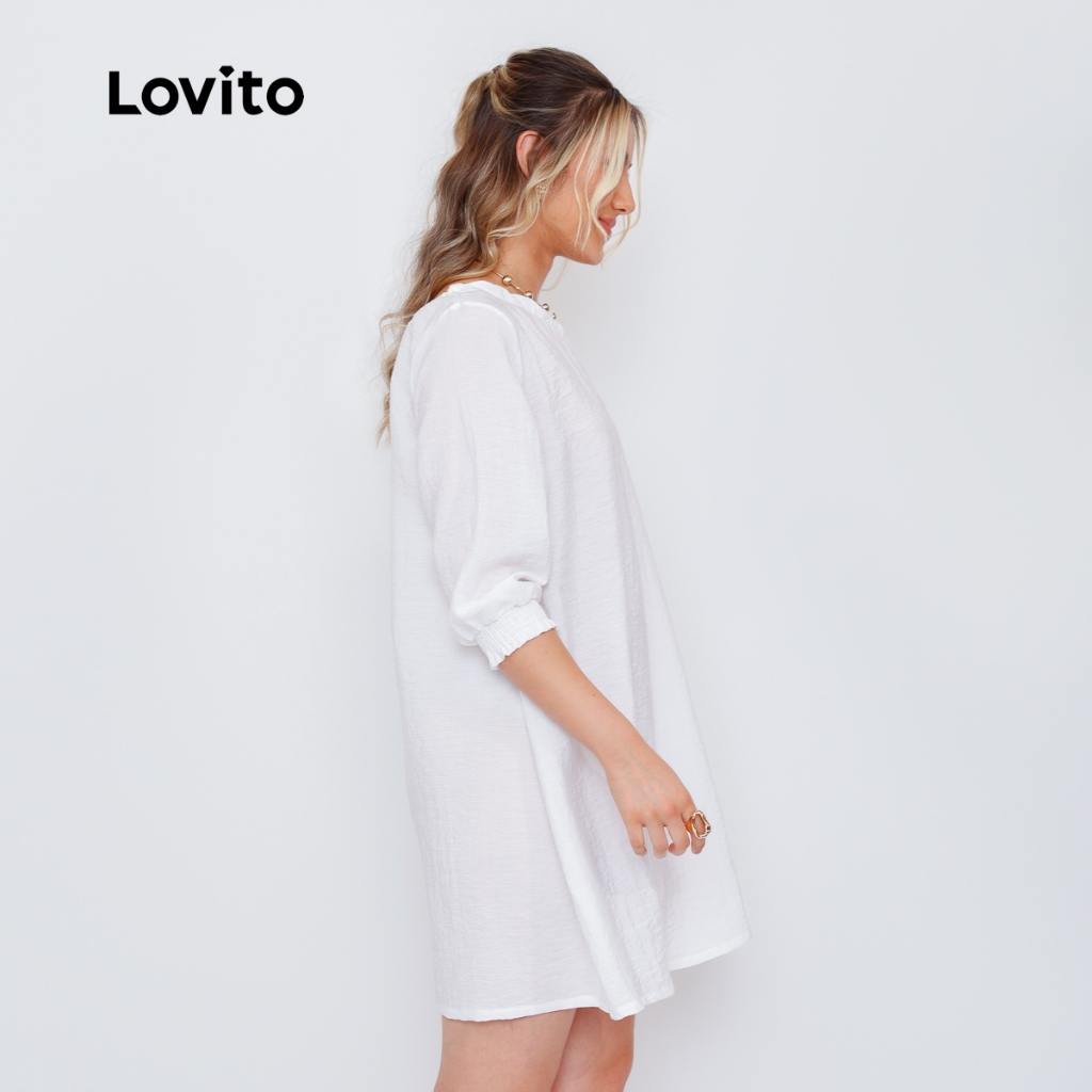 Lovito Vestido Curto com Um Ombro Só DRB15471577 · foto 2