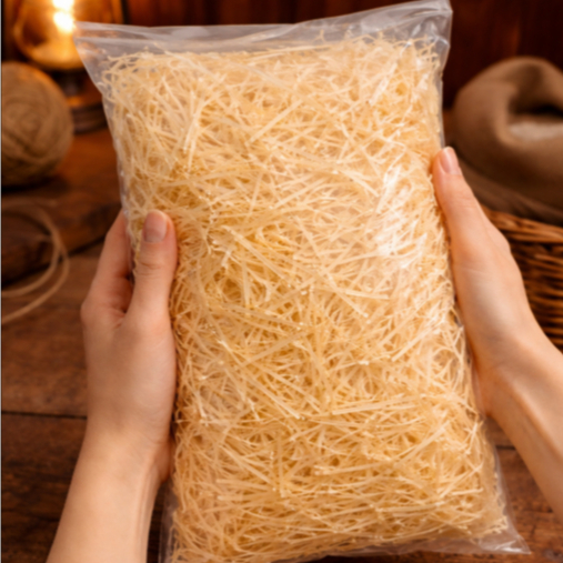 Palha Natural Para Cesta e Decoração Pacote de Palha 50gr Presente Café da manhã