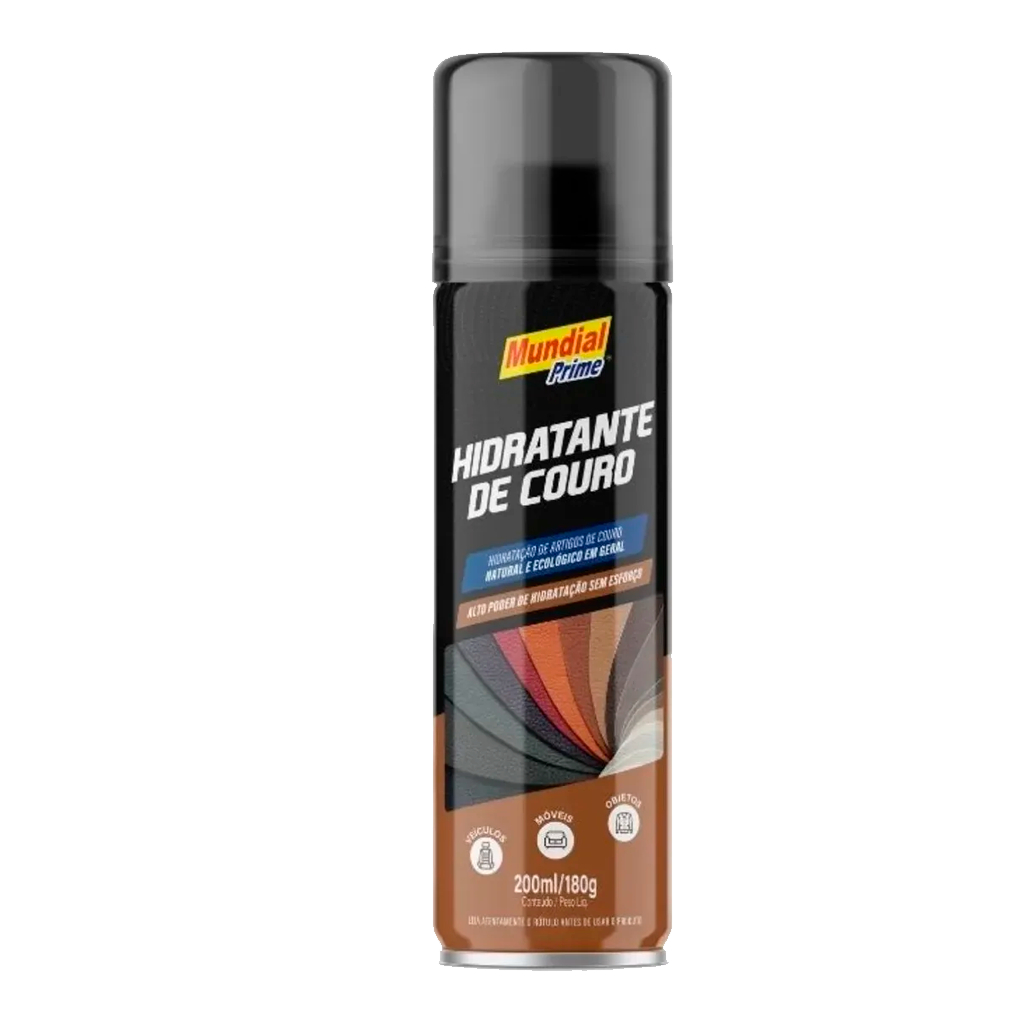 Spray Hidratante de Couro 180g Proteção e Renovação Automotivo Roupas
