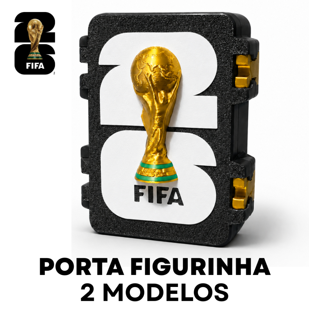 Porta Figurinha Copa do Mundo 2026 + Figurinha ou Chaveiro