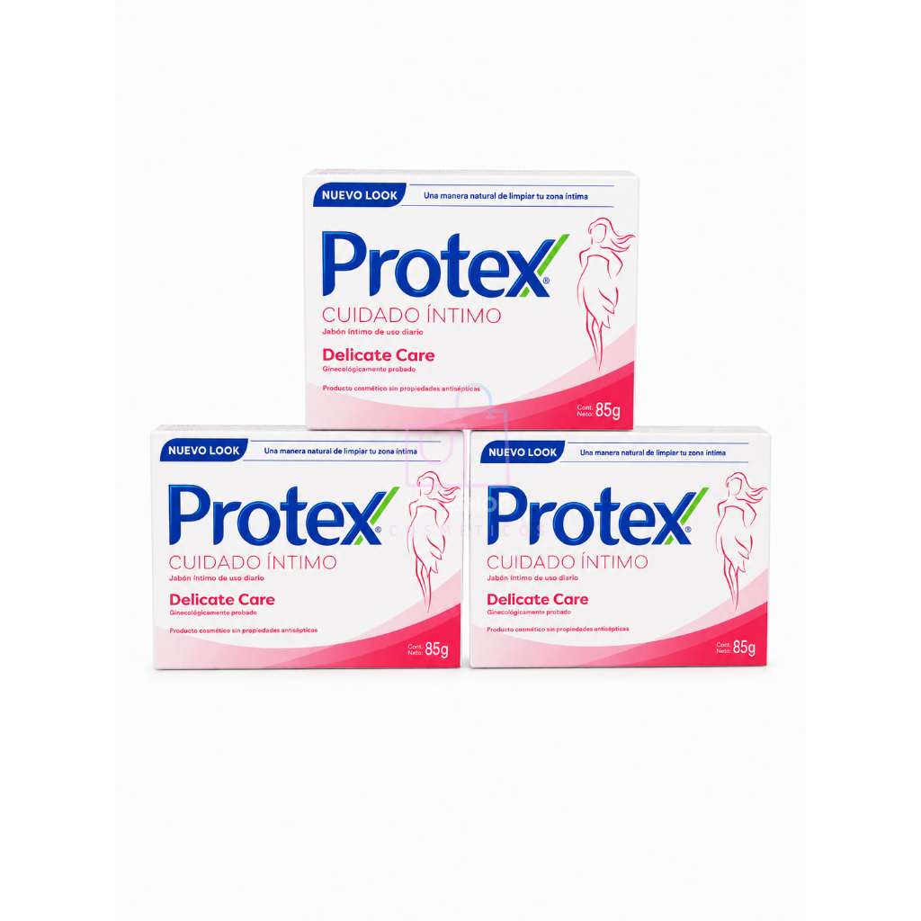 Kit 03un Sabonete Íntimo (Barra) Protex Delicate Care 85g