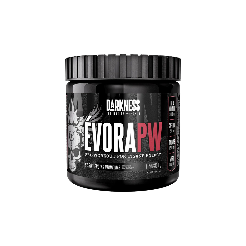 Evora PW Pré-Treino 300g Darkness - Suplemento com Cafeína, Energia e Perfomance