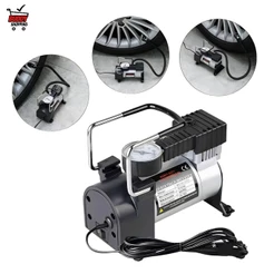 Mini Compressor de Ar Portátil 12V para Carro Moto Bicicleta com Manômetro Luatek LKD-217