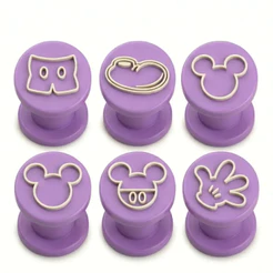 Kit Carimbo Marcador Brigadeiro MICKEY DISNEY Molde Festa Confeitaria Aniversário Doces