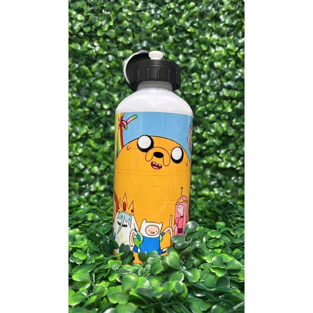 Garrafa Personalizada Hora de Aventura com Nome 600ml Alumínio Squeeze Finn Jake Adventure Time