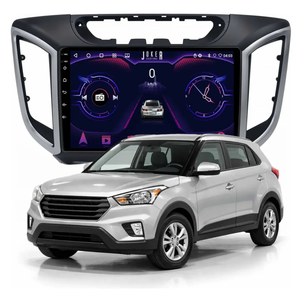 Multimídia Hyundai Creta Ate 2021 2ram+64gb Carplay Android Gps Bluetooth 10 Polegadas