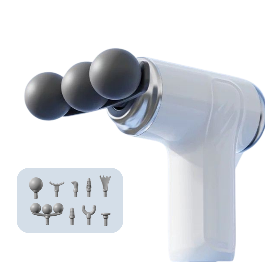 Massageador Portátil Pistola 3 Bolas Mega Light 24w 5v Massageadora Terapia