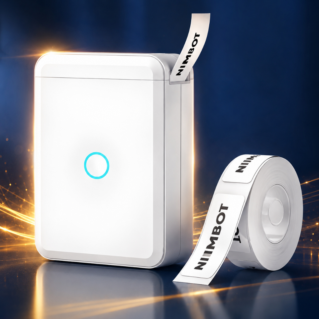 Impressora Niimbot D110 Etiquetadora Térmica Bluetooth Portátil Sem Tinta P/ Etiquetas Adesivas 12mm