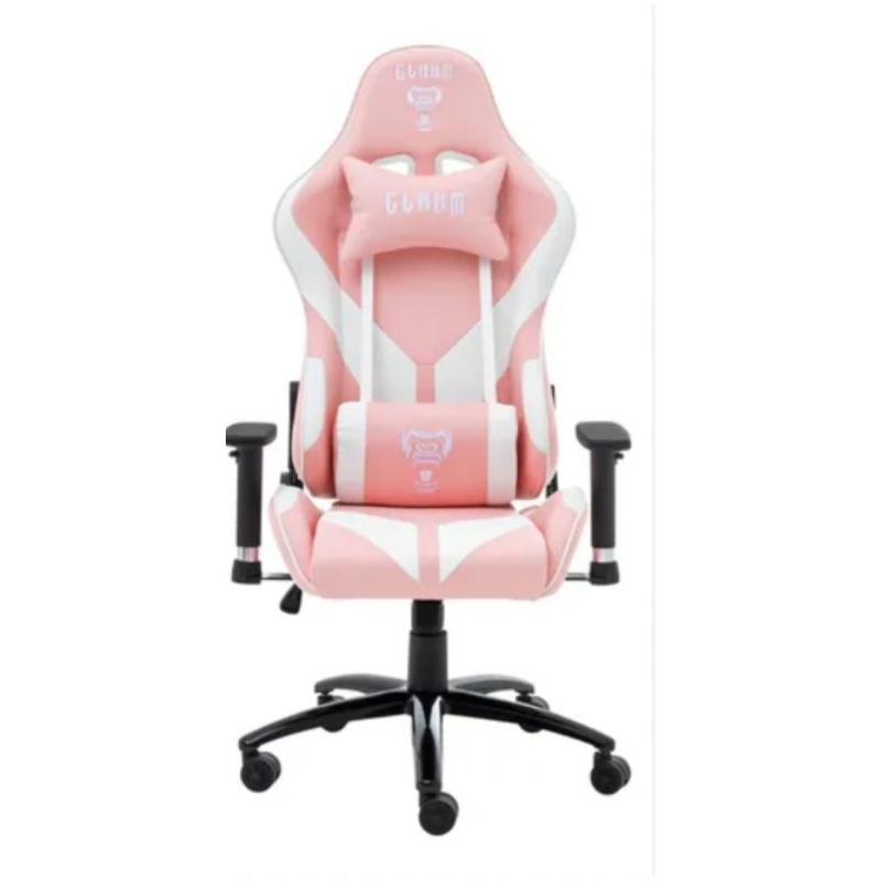 Cadeira Gamer Ergonômica Rosa - Suporte para Pés e Ajustes P