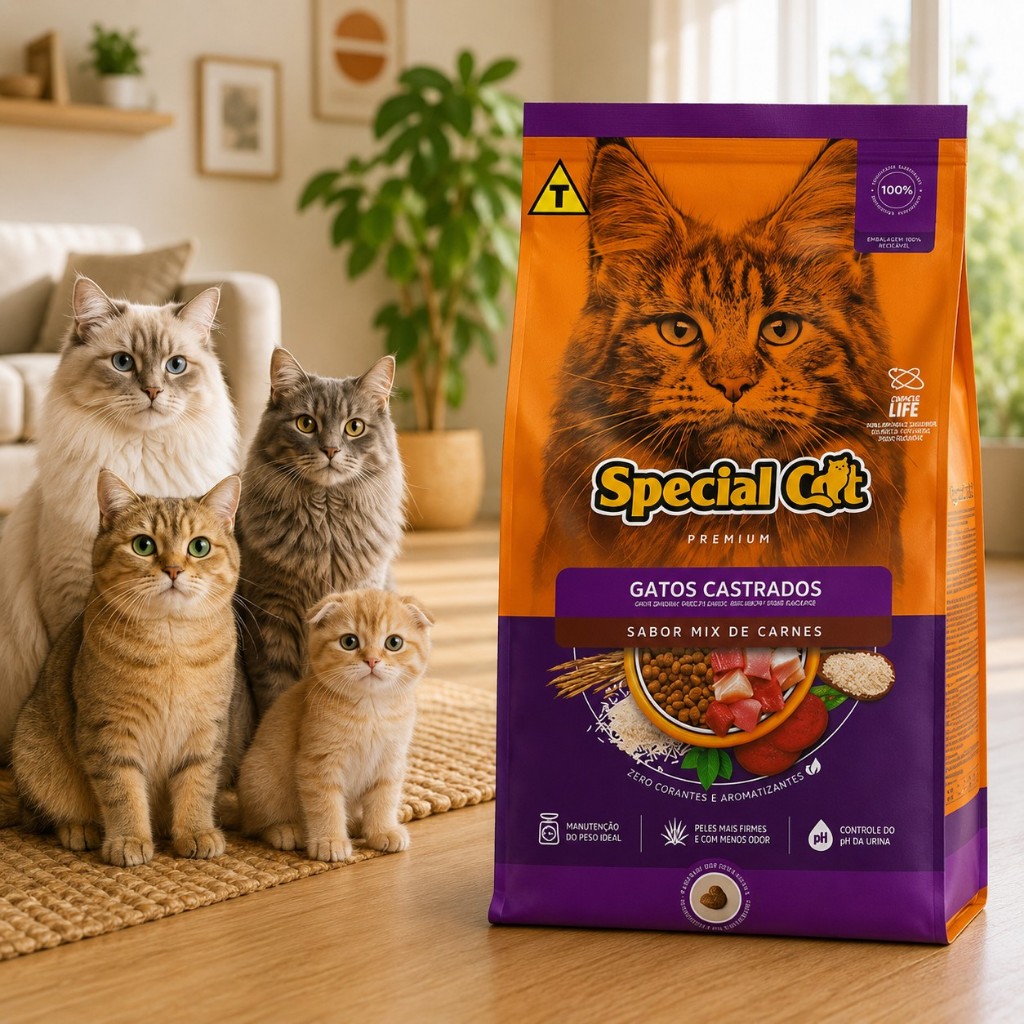 Ração Special Cat Premium Gato Adulto Castrado 10kg