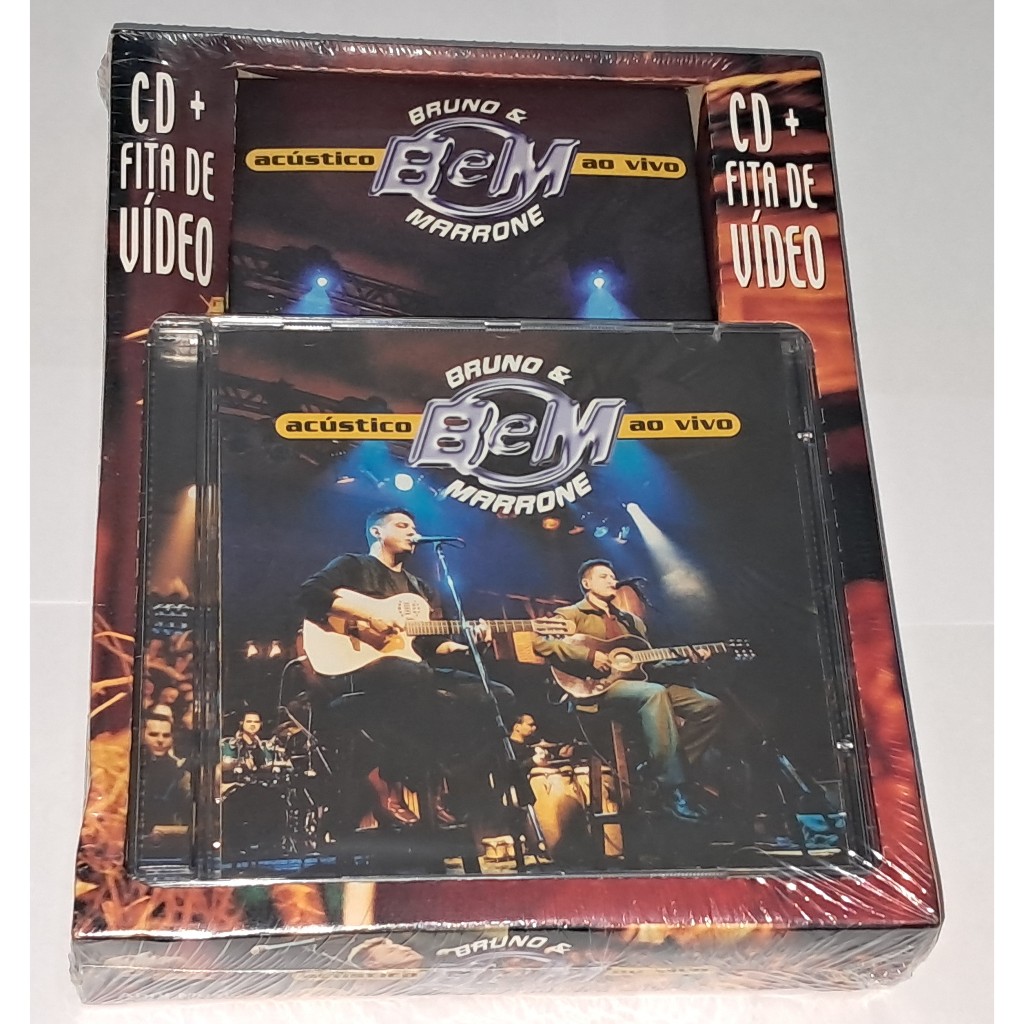 Kit Cd+vhs Bruno & Marrone - Acústico Ao Vivo (lacrado)