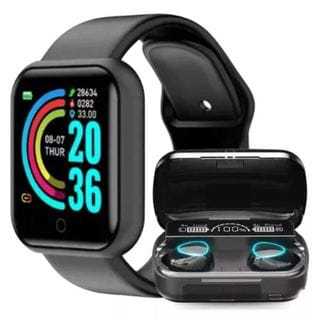 Relógio Smartwatch Digital D20 +fone bluetooth M10