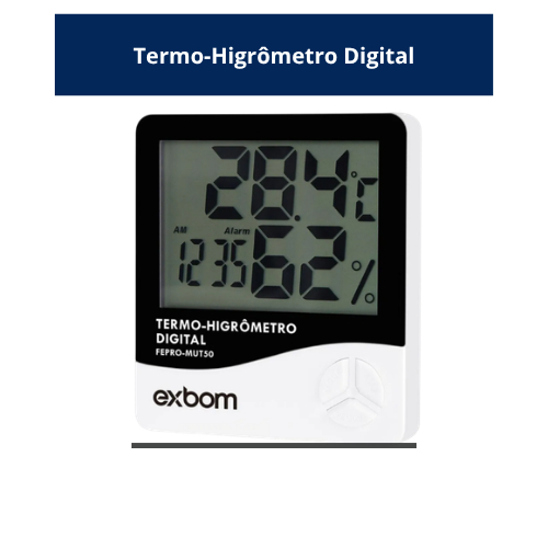 Termo-Higrômetro Digital de Parede medição de umidade e medidor de temperatura EXBOM