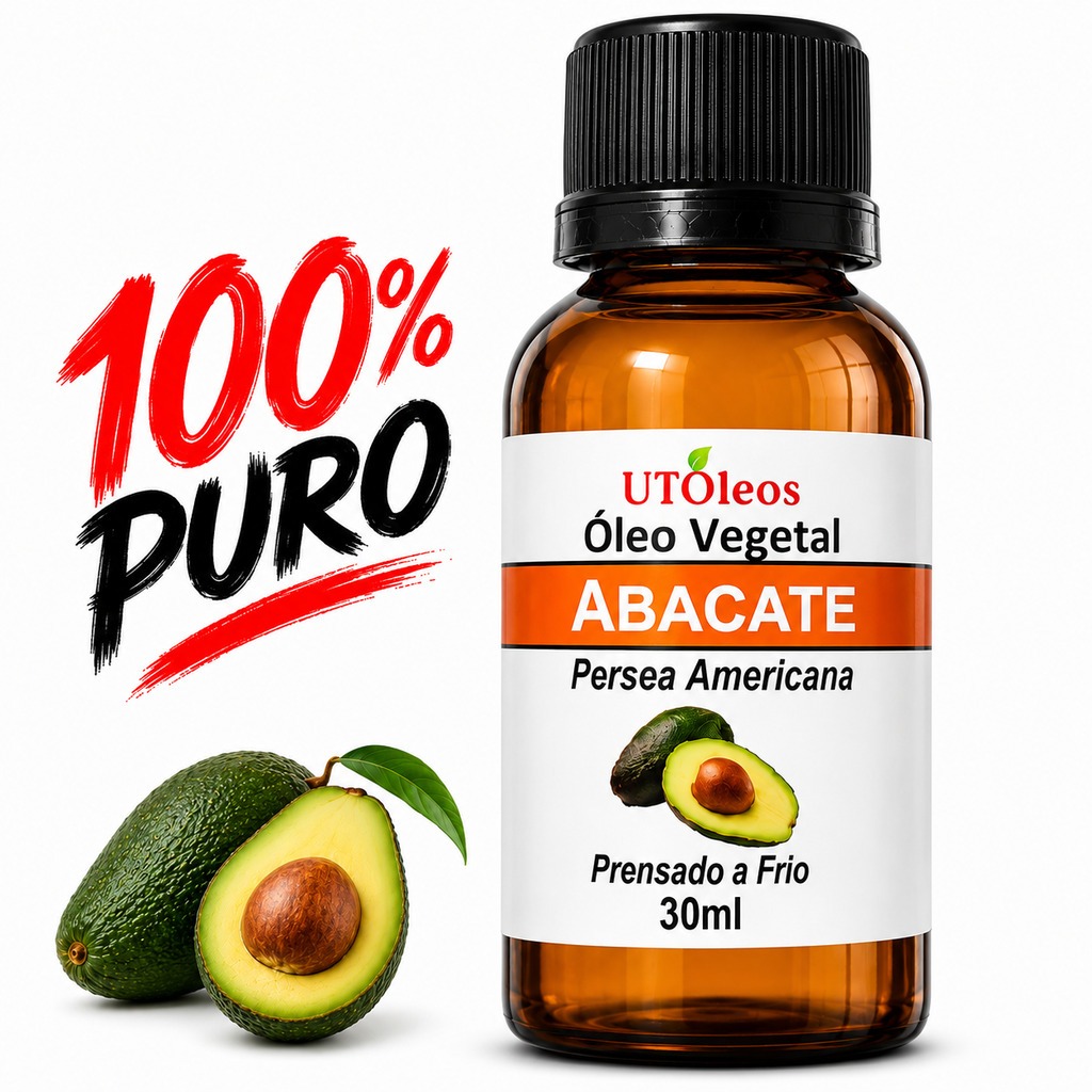 Abacate Óleo Vegetal 100% Puro Massagens Corporais 30ml