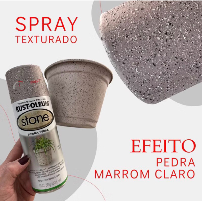 🪨 Spray Efeito Pedra Stone Marrom Claro – Rust-Oleum