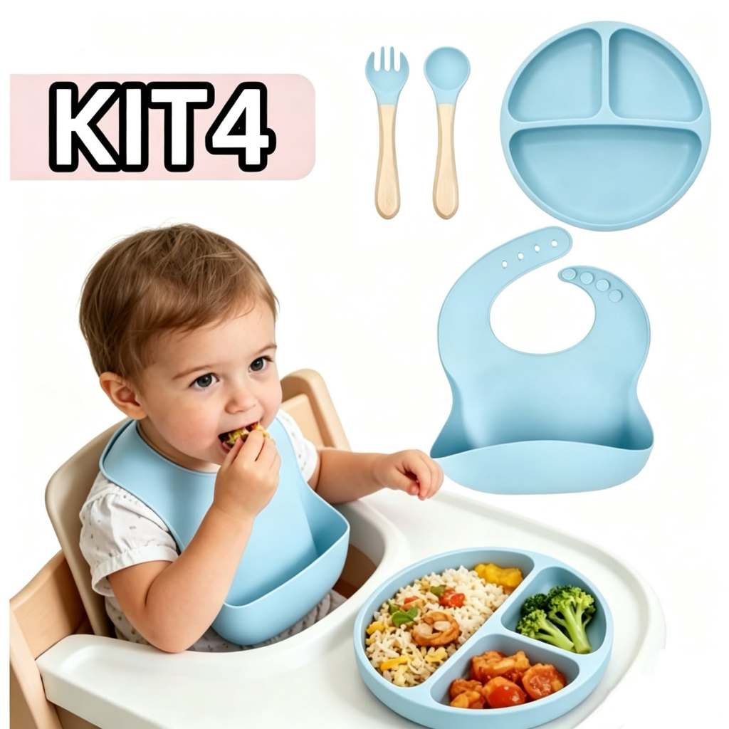 Kit Silicone para Introdução Alimentar do Bebê