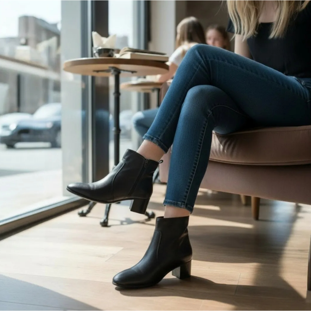 Bota Feminina Cano Curto Couro Bottero 347810-1