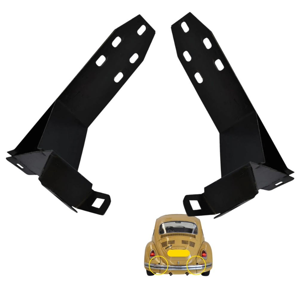 Kit suporte para-choque traseiro direito + esquerdo Fusca 1971 1972 1973 1974 1975 1976 1977 Fuscão
