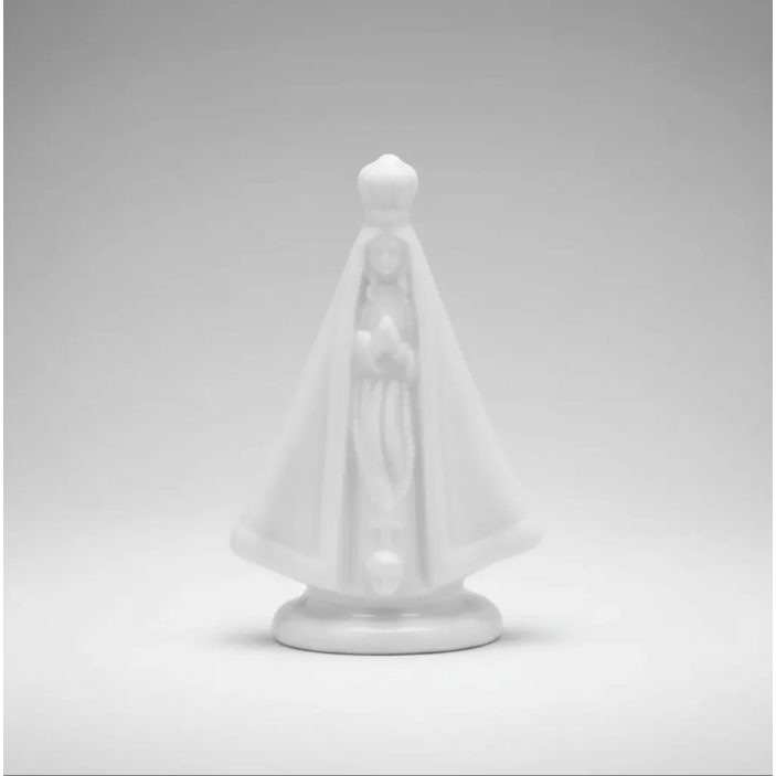 5x Imagem Escultura Nossa Senhora Aparecida 10 cm em Porcelana Branca Lembrancinha Personalizada
