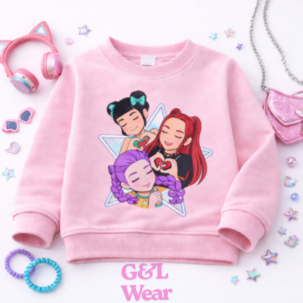 Moletom Infantil Menina Flanelado Kpop Moletom Anime