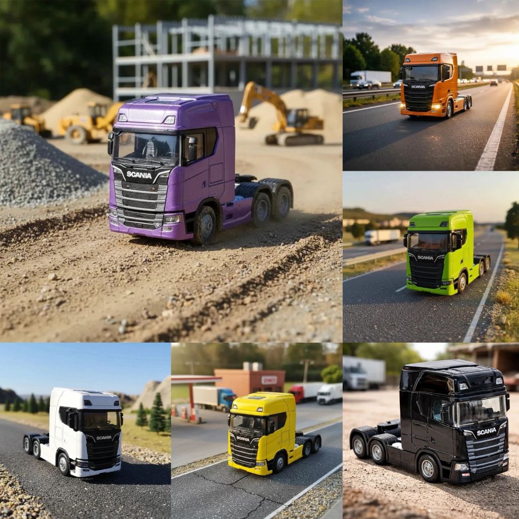 Carro Metal Miniatura Caminhão Scania 770 S Trucado Som Luz