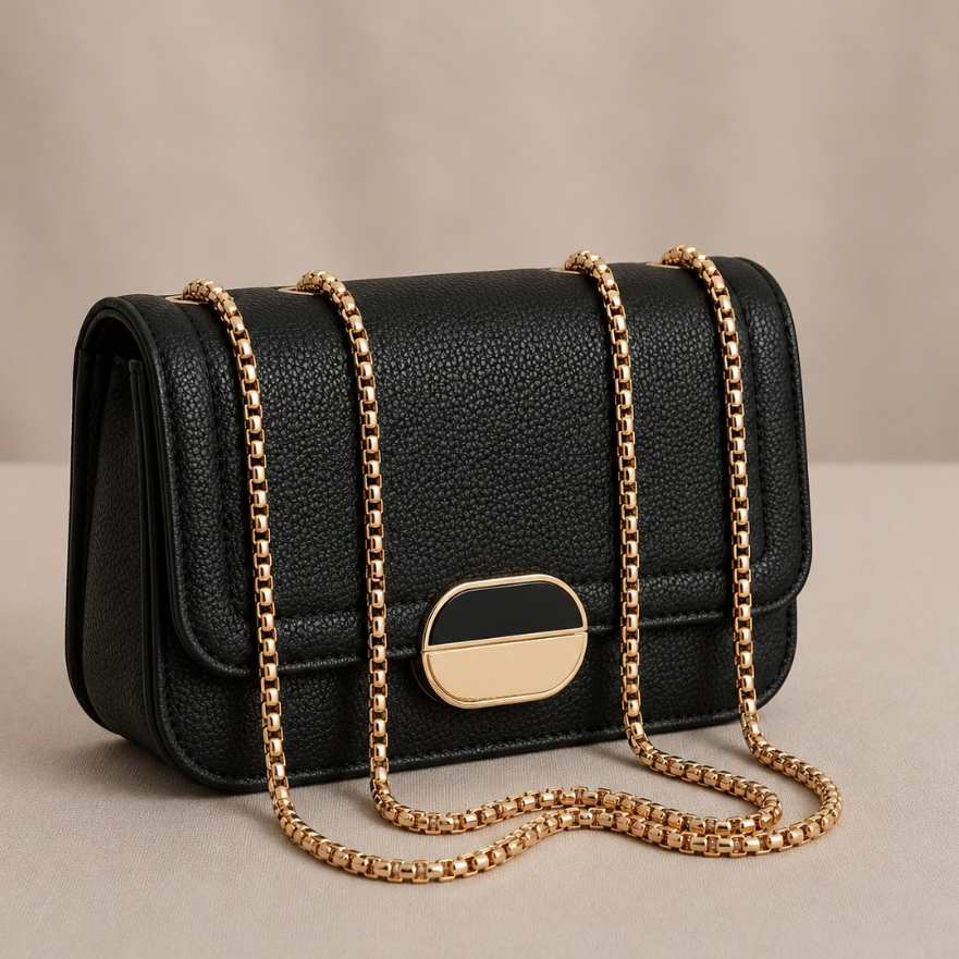 Bolsa Feminina Pequena De Festa Bolsa Noite Com Alça De Corrente Transversal Balada Moda Blogueira