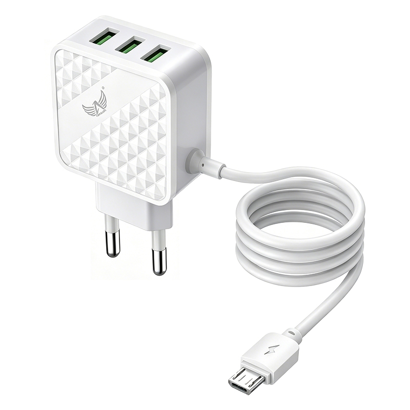 Carregador USB LTOMEX com 3 Portas para Múltiplos Dispositivos